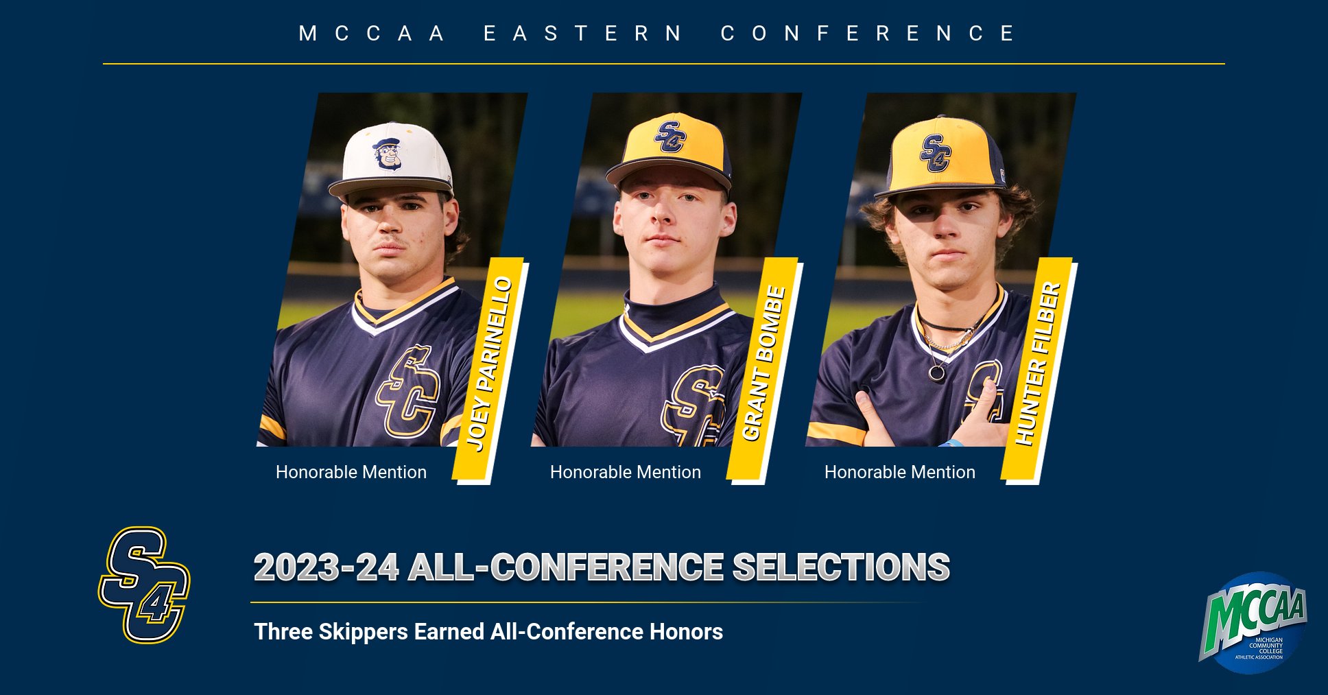 Baseball: 3 Skippers Earn MCCAA Honors