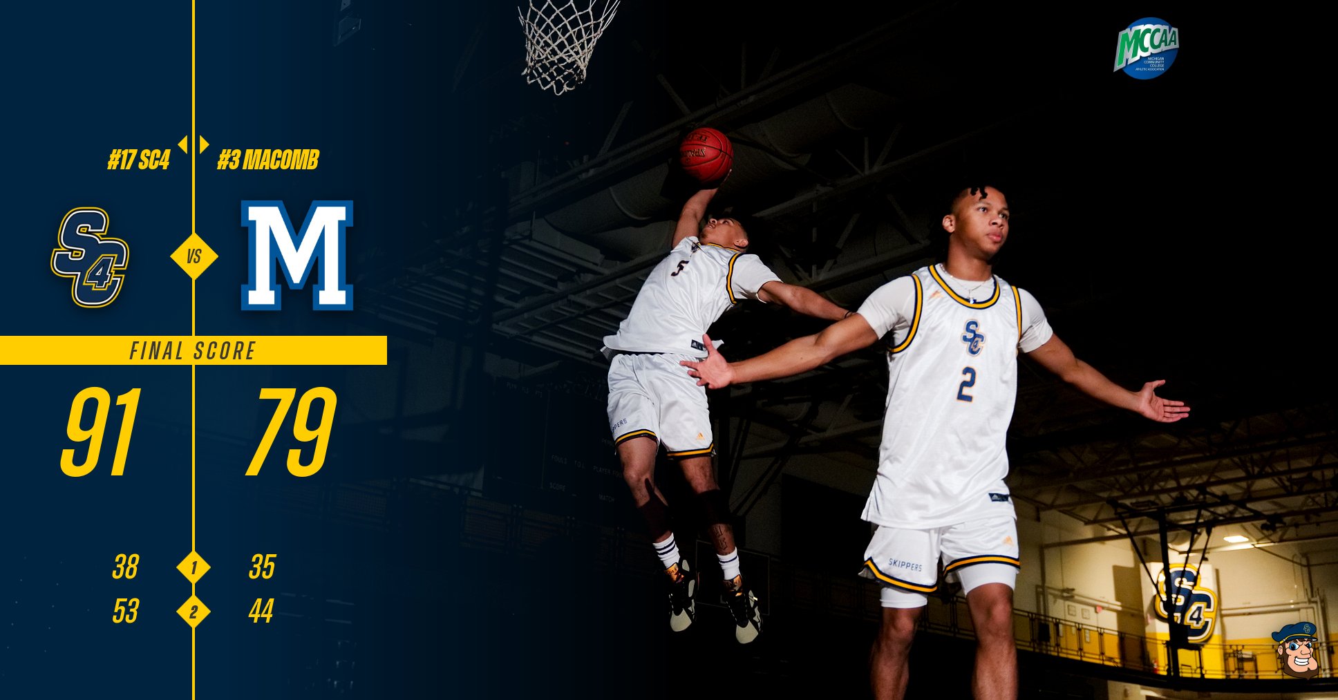 Men's Basketball: Skippers Go Butterfly Hunting, Take Down #3 Macomb on the Road