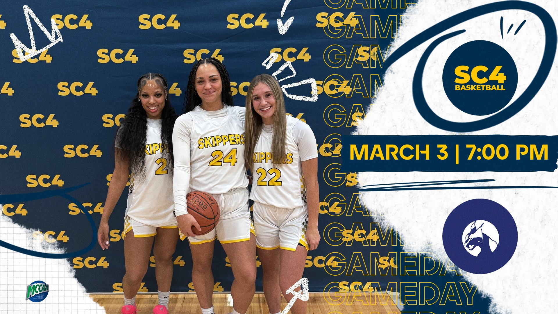 SC4 Women&rsquo;s Basketball to Host NJCAA Great Lakes District B Quarterfinal on Tuesday, March 3