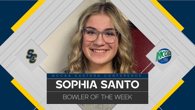Women's Bowling: Sophia Santo named MCCAA Eastern Conference Bowler of the Week
