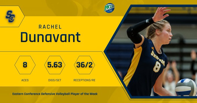 Dunavant Named MCCAA Eastern Conference Volleyball Defensive Player of the Week